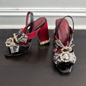 Elegant Black and Red Women's Heels